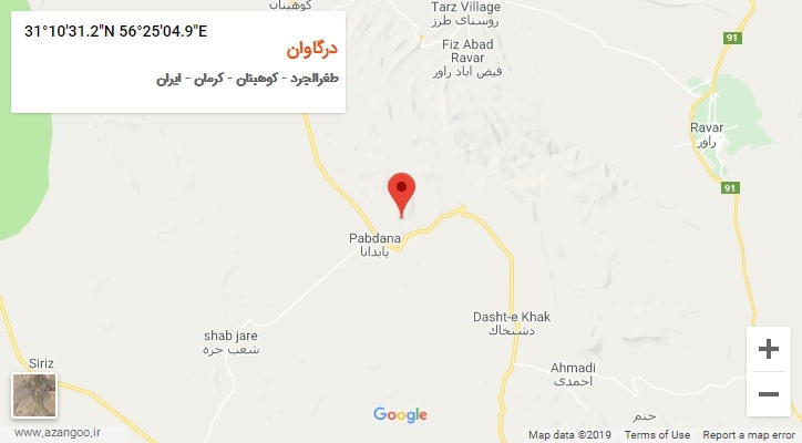 روستای درگاوان بر روی نقشه