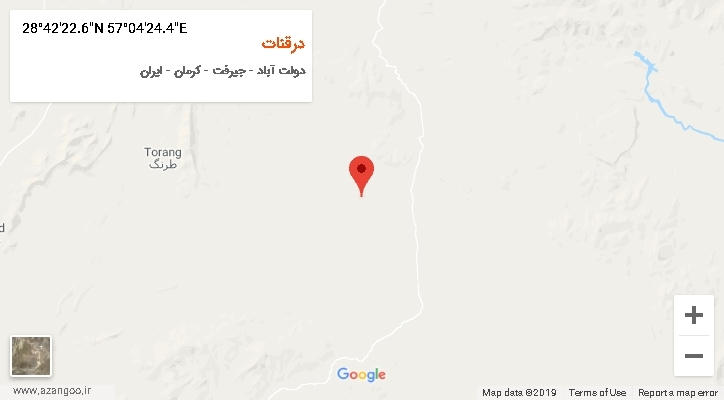 روستای درقنات بر روی نقشه