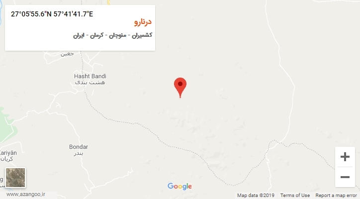 روستای درنارو بر روی نقشه