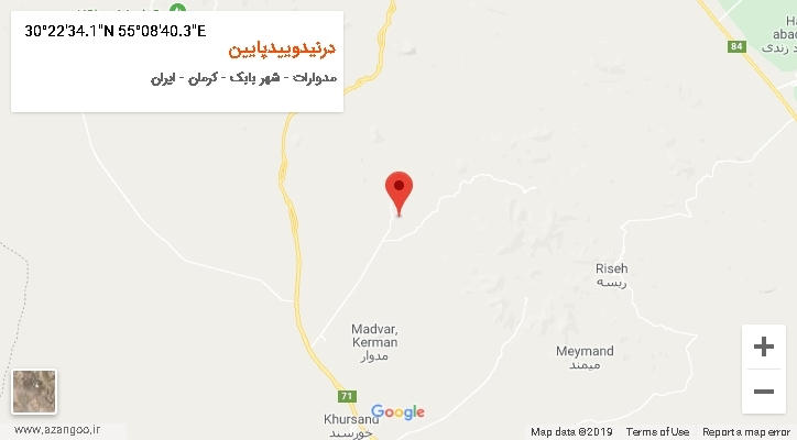 روستای درنیدوییدپایین بر روی نقشه