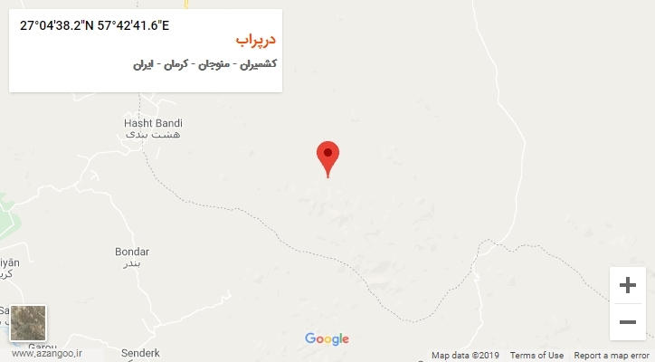 روستای درپراب بر روی نقشه