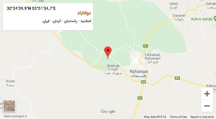 روستای دولتاباد بر روی نقشه