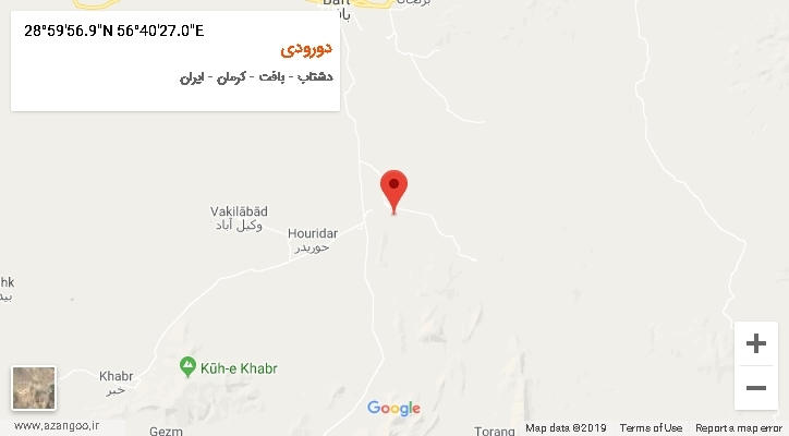 روستای دورودی بر روی نقشه