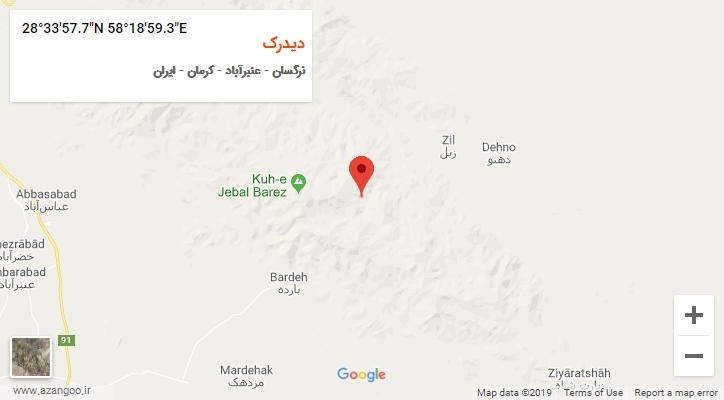 روستای دیدرک بر روی نقشه