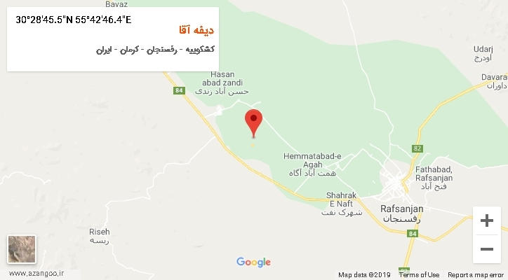روستای دیفه آقا بر روی نقشه
