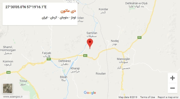 روستای دی ماتون بر روی نقشه