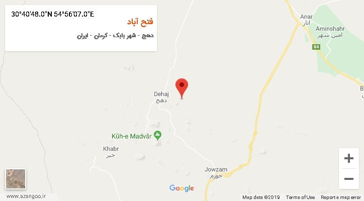 روستای فتح آباد بر روی نقشه