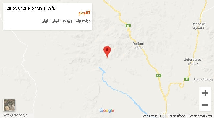 روستای گالجتو بر روی نقشه