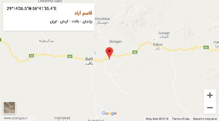 روستای قاسم آباد بر روی نقشه