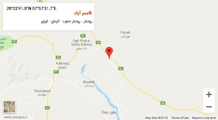 روستای قاسم آباد بر روی نقشه