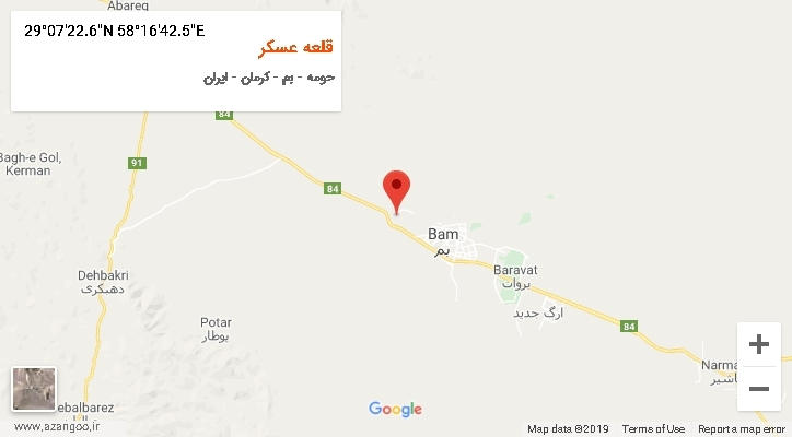 روستای قلعه عسکر بر روی نقشه
