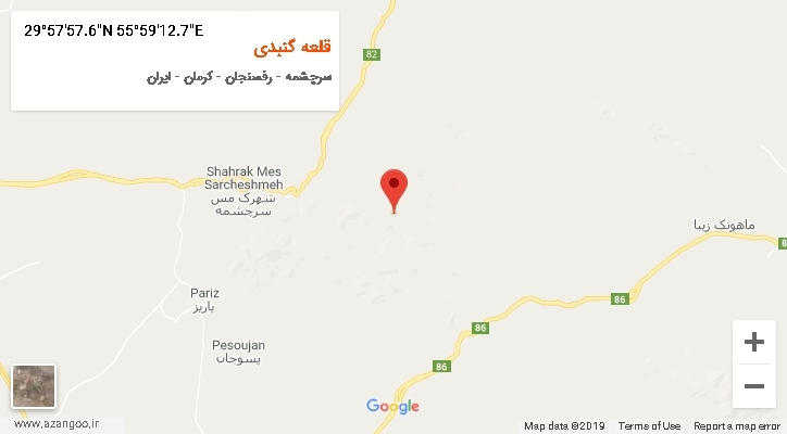 روستای قلعه گنبدی بر روی نقشه