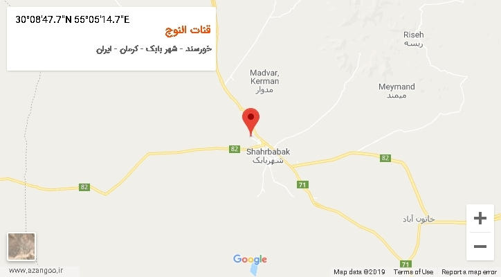 روستای قنات النوج بر روی نقشه