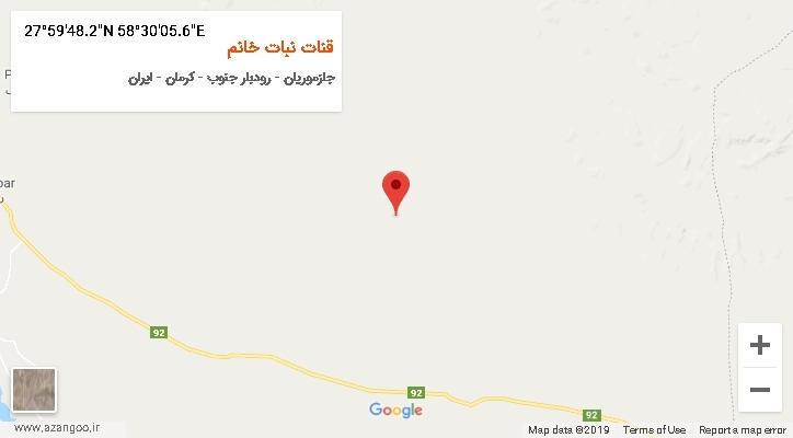 روستای قنات نبات خانم بر روی نقشه