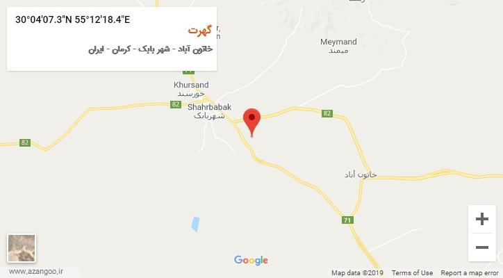 روستای گهرت بر روی نقشه