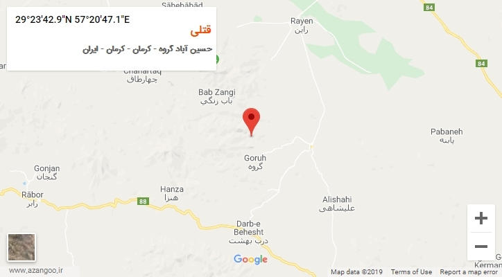 روستای قتلی بر روی نقشه