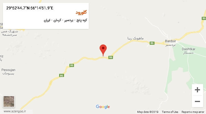 روستای گلورود بر روی نقشه