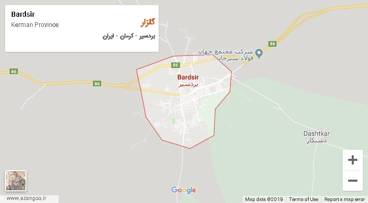 دهستان گلزار بر روی نقشه