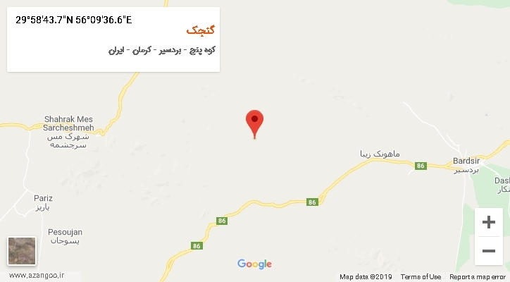 روستای گنجک بر روی نقشه