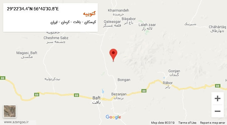 روستای گنوییه بر روی نقشه