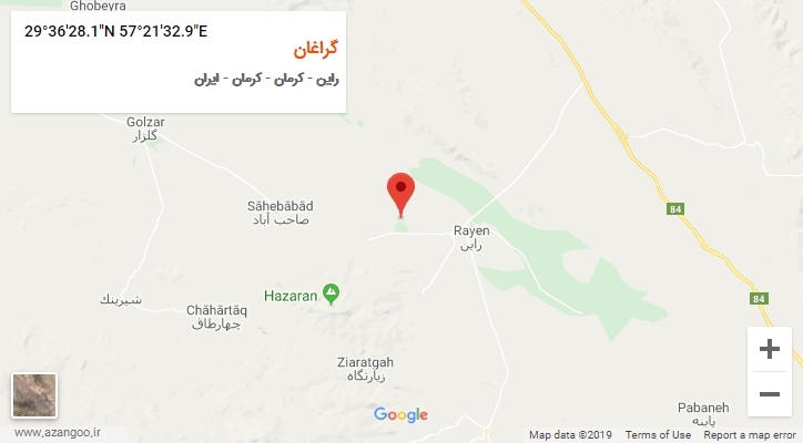 روستای گراغان بر روی نقشه