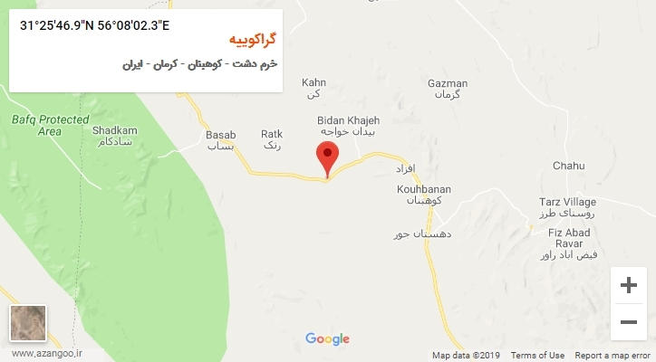 روستای گراکوییه بر روی نقشه