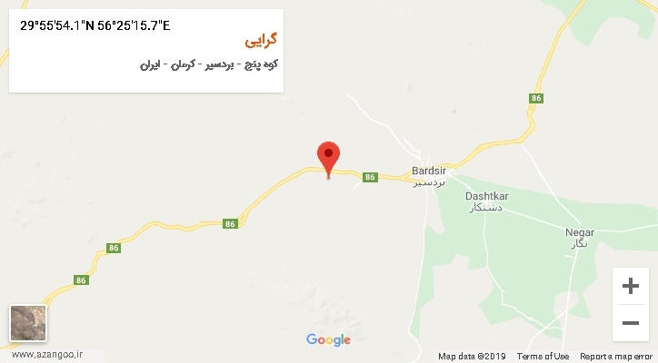 روستای گرایی بر روی نقشه