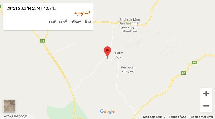 روستای گستوییه بر روی نقشه