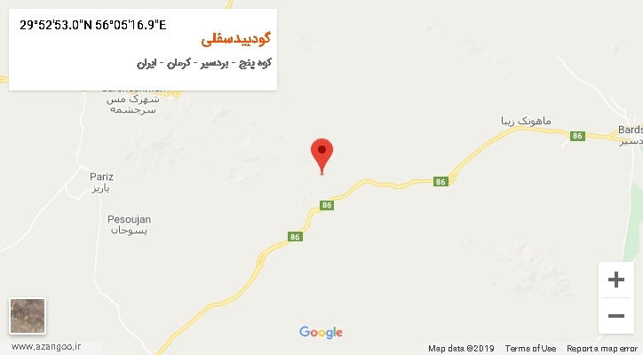 روستای گودبیدسفلی بر روی نقشه