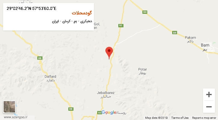 روستای گودمحلات بر روی نقشه