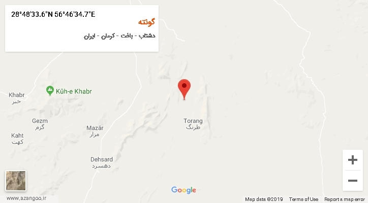 روستای گونته بر روی نقشه