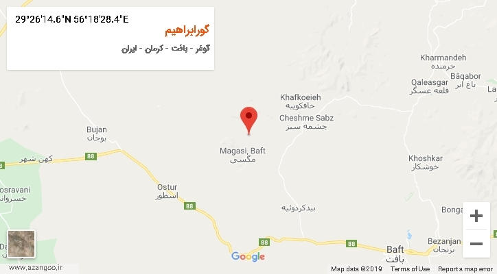 روستای گورابراهیم بر روی نقشه