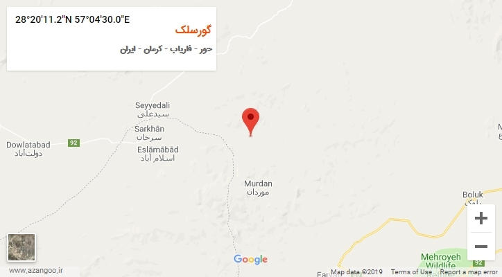 روستای گورسلک بر روی نقشه