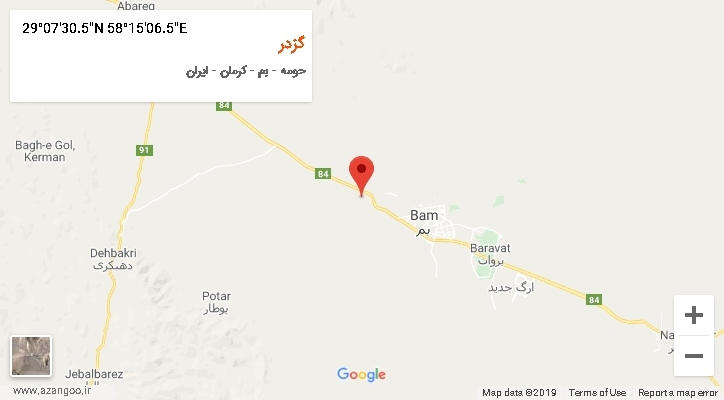 روستای گزدر بر روی نقشه