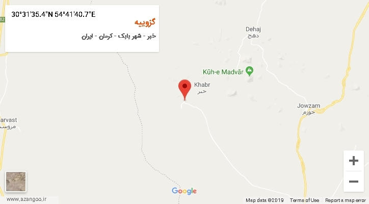 روستای گزوییه بر روی نقشه
