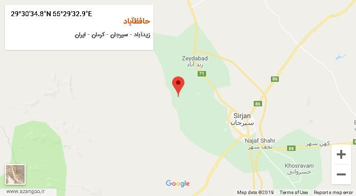 روستای حافظآباد بر روی نقشه