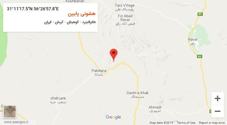 روستای هشونی پایین بر روی نقشه