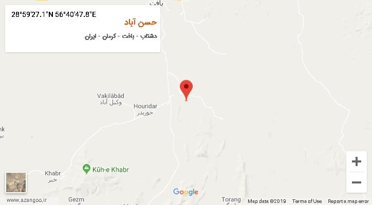 روستای حسن آباد بر روی نقشه