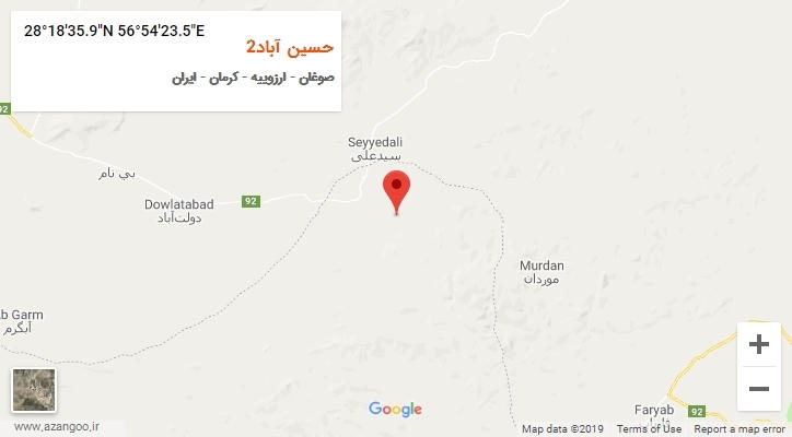 روستای حسین آباد2 بر روی نقشه