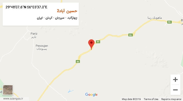 روستای حسین آباد2 بر روی نقشه