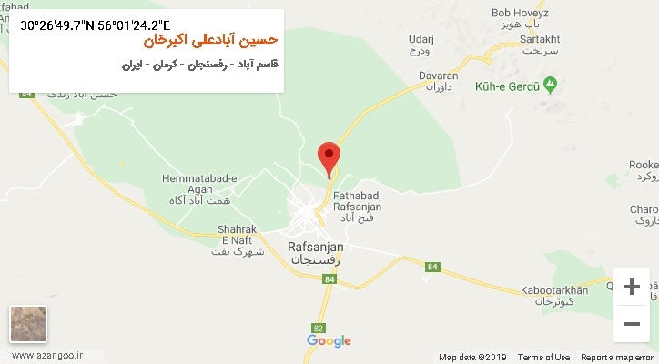 روستای حسین آبادعلی اکبرخان بر روی نقشه