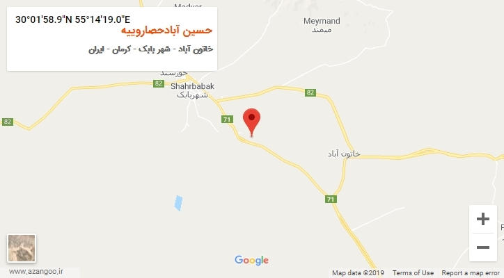 روستای حسین آبادحصاروییه بر روی نقشه