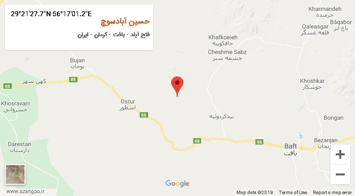 روستای حسین آبادسوچ بر روی نقشه