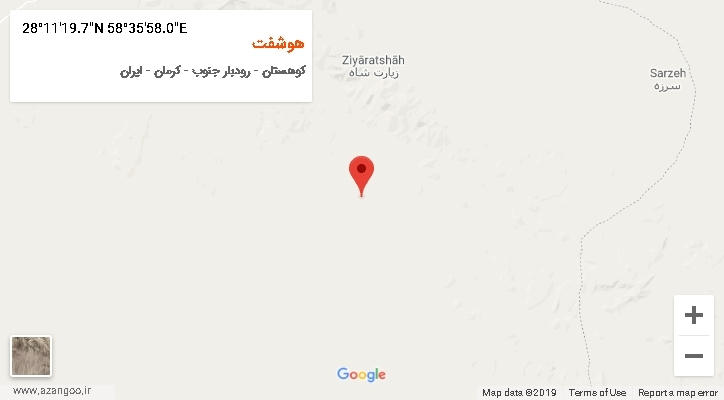 روستای هوشفت بر روی نقشه