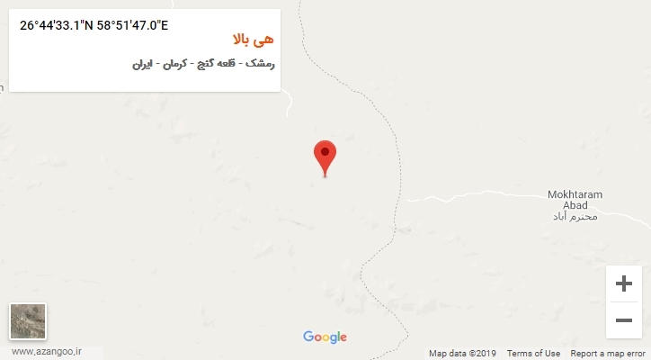 روستای هی بالا بر روی نقشه