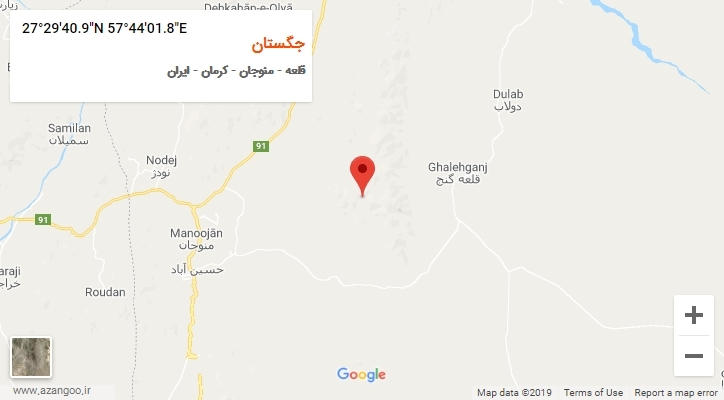 روستای جگستان بر روی نقشه