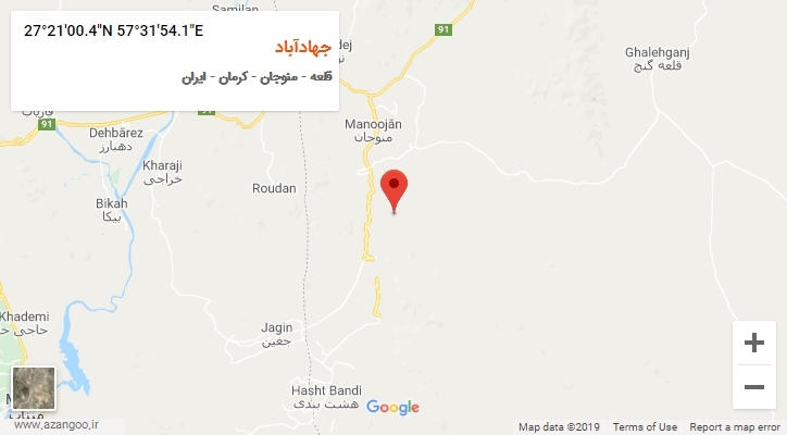 روستای جهادآباد بر روی نقشه