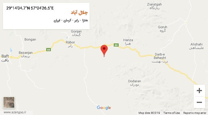 روستای جلال آباد بر روی نقشه
