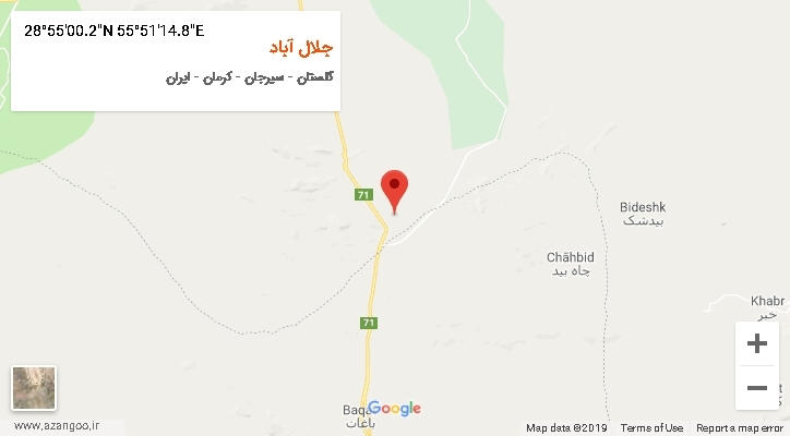 روستای جلال آباد بر روی نقشه