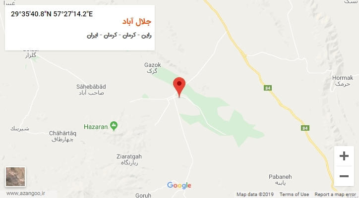 روستای جلال آباد بر روی نقشه
